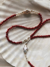 Load image into Gallery viewer, Red Coral and Pearl Cord